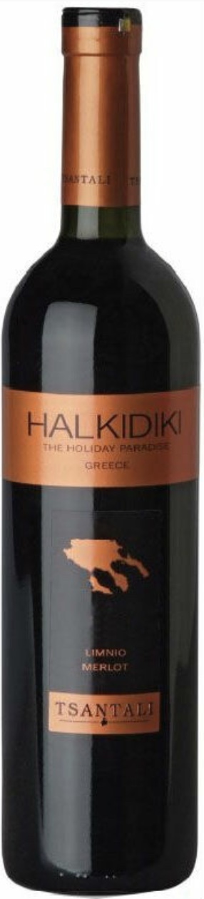 Халкидики красное сухое, 12,5% 0.75л.