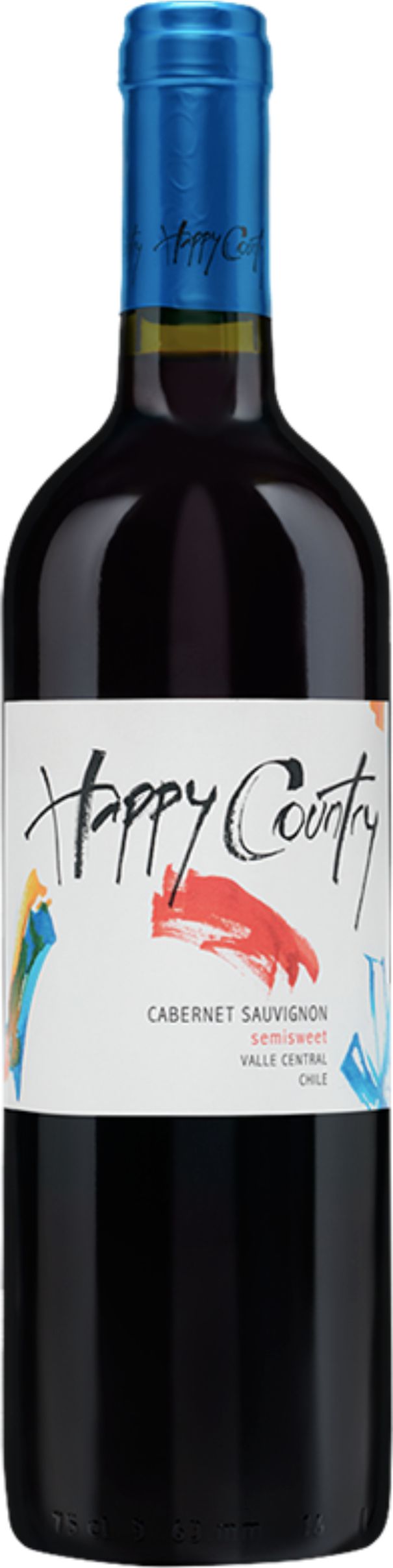 Вино с защищенным географическим указанием красное полусладкое Happy Country Cabernet Sauvignon Central Valle D.O. / Хеп