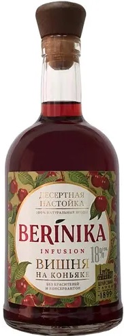 Настойка сладкая "Вишня на Коньяке" креп 18%, емк 0,5л