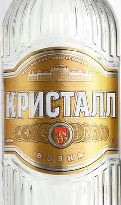 Этикетка Водка "КРИСТАЛЛ" креп 40%, емк 0,5л