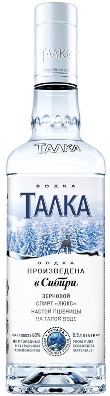 Водка "ТАЛКА" креп 40%, емк 0,5л