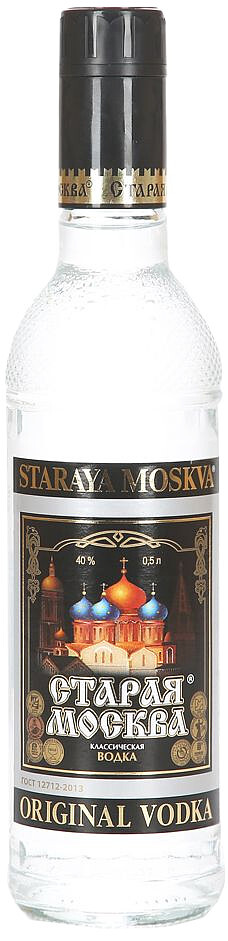ВОДКА "СТАРАЯ МОСКВА" креп 40%, емк 0.5л.