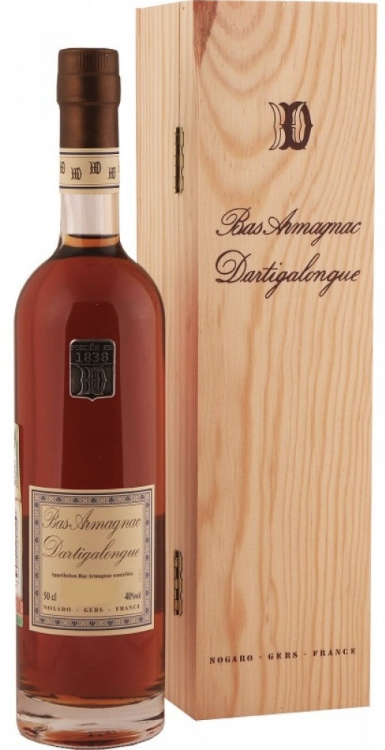 Арманьяк"Винтаж 1986. Ба Арманьяк. Дартигалон"креп 40%, емк 0,5л