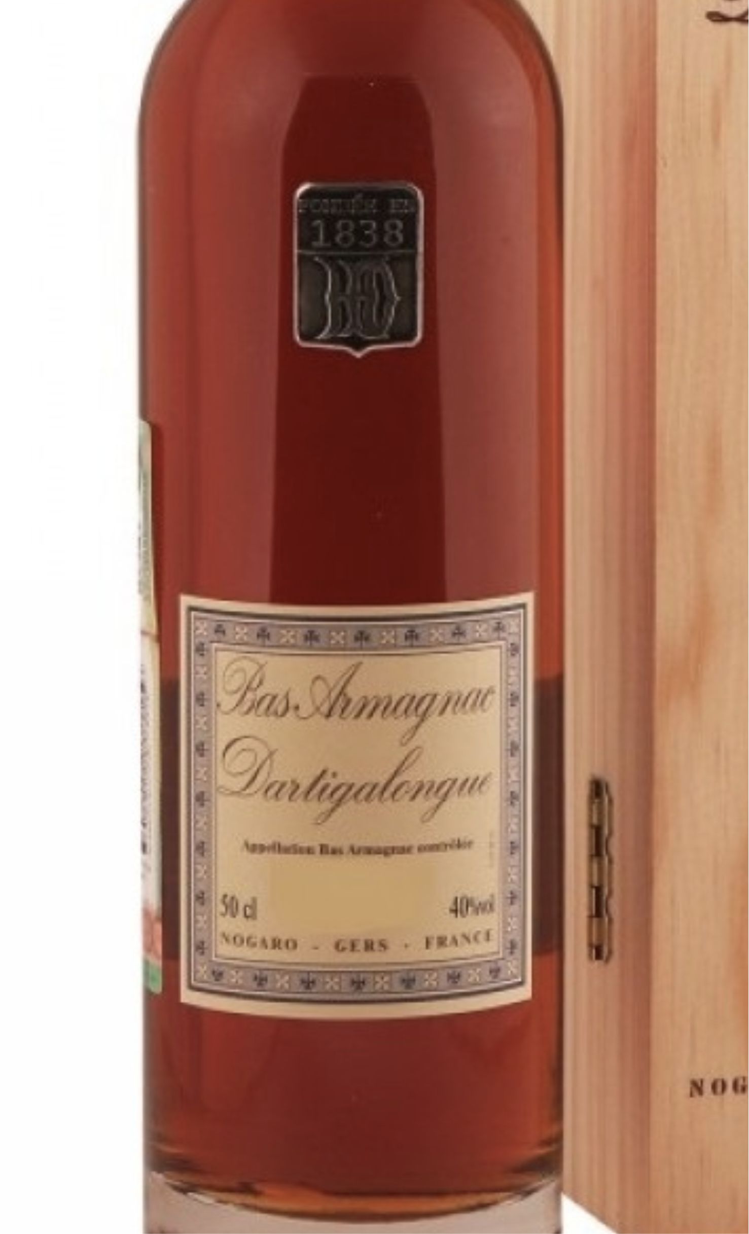 Этикетка Арманьяк"Винтаж 1986. Ба Арманьяк. Дартигалон"креп 40%, емк 0,5л