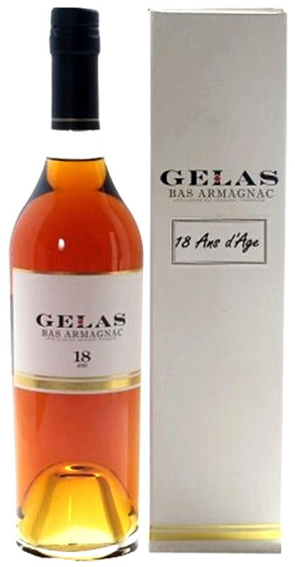 Арманьяк "Желас Ба Арманьяк 18 лет" в подарочной упаковке (Gelas Bas Armagnac 18 ans), креп 40%, емк 0,7л