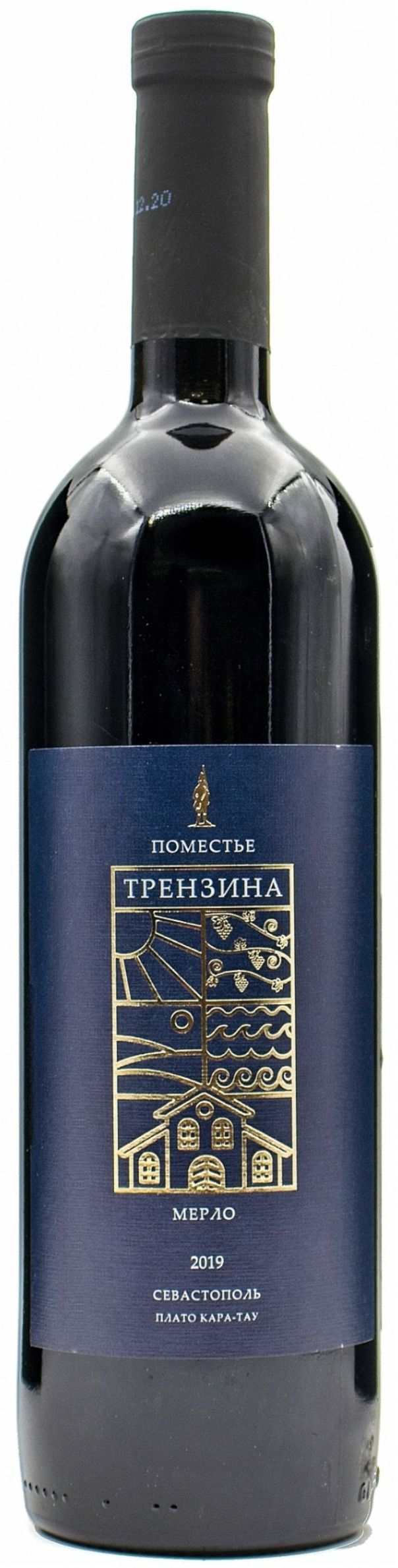 Вино столовое сухое красное Мерло ТЗ Поместье Трензина, 0,75л