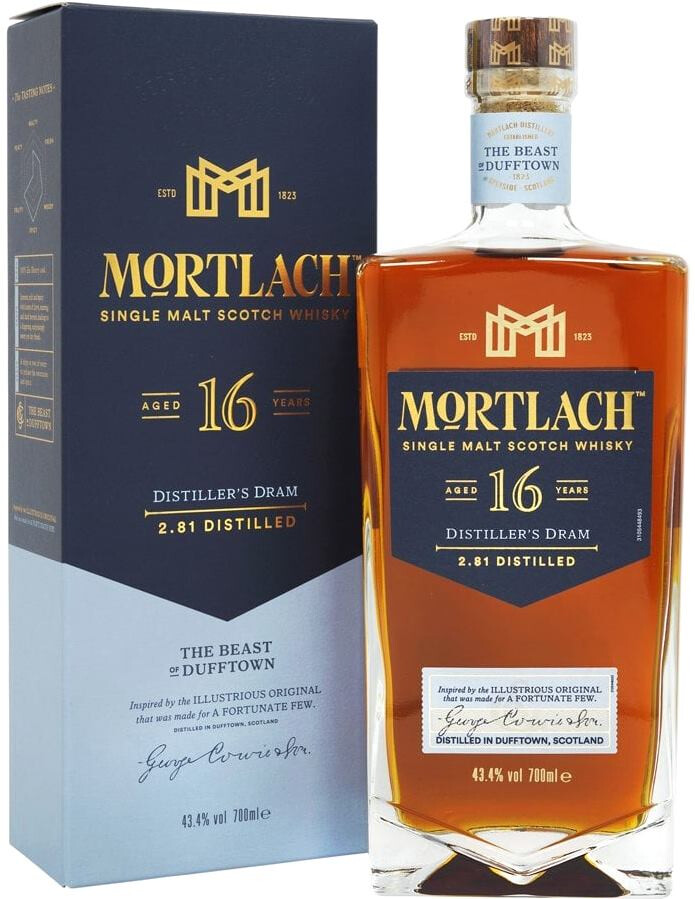 Виски шотландский односолодовый "МОРТЛАХ" выдержка 16 лет креп 43,4%, емк 0,7л