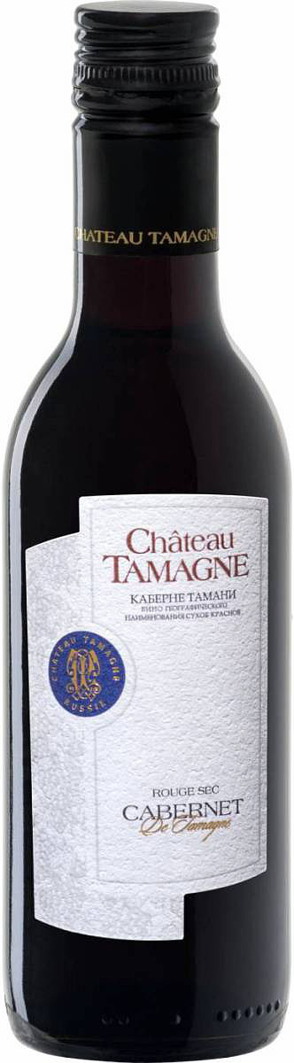 Кубань.Таманский полуостров сухое красное Шато Тамань.Каберне 0,187л