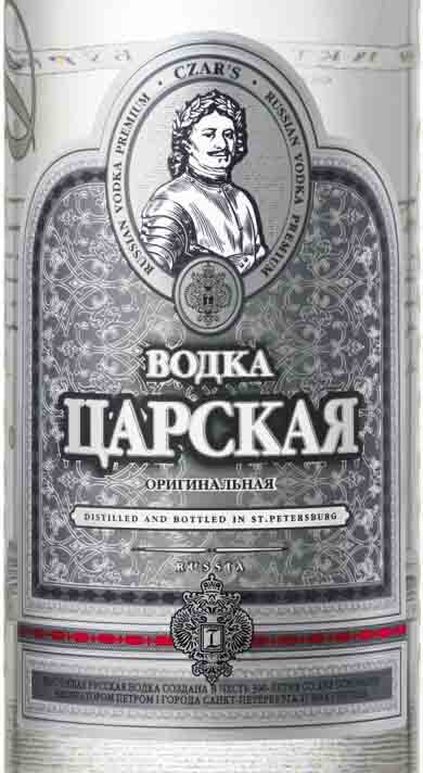 Этикетка ВОДКА "ЦАРСКАЯ ОРИГИНАЛЬНАЯ" креп 40%, емк 3,0л