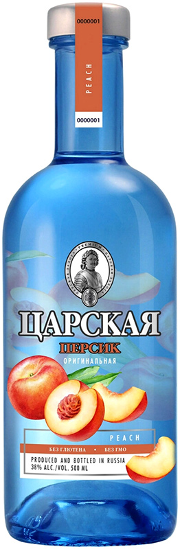 Настойка горькая "ЦАРСКАЯ ОРИГИНАЛЬНАЯ ПЕРСИК (CZAR'S ORIGINAL PEACH)" креп 38%, емк 0,5л.
