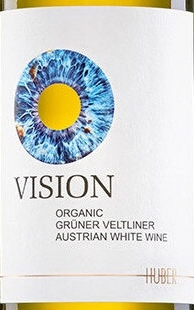 Этикетка Вино сортовое ординарное "Хубер Грюнер Вельтлинер Вижн" 2022г  сухое белое, креп. 12%, емк 0,75л