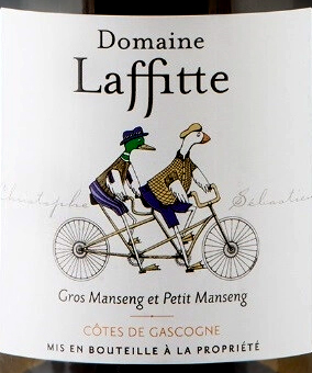 Этикетка ВИНО выдержанное "Кот де Гасконь Домен Лаффит Гро Мансан / Пти Мансан" сладкое белое  креп 11,5%, емк 0.75л.