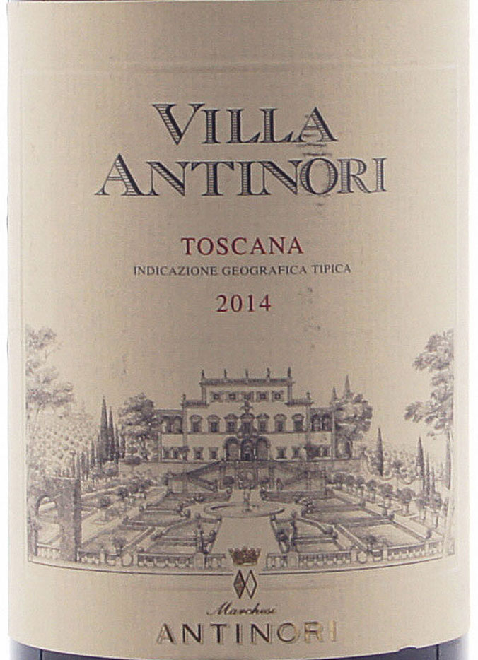 Этикетка Вилла Антинори Россо Тоскана ИГТ 2014 0.75л. красное сухое Marchesi Antinori S.p.A.