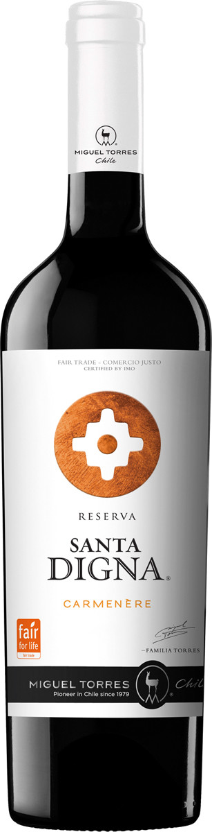 Санта Дигна Карменер 2013 0,75л Красное 14% Сухое S.V. Miguel Torres S.A.