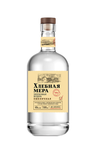 Водка "Хлебная мера пшеничная" креп 40%, емк 0.5л