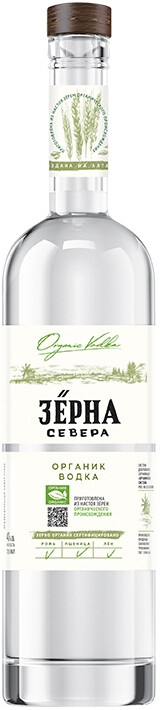 Водка "ЗЕРНА СЕВЕРА" креп 40%, емк 0,5л