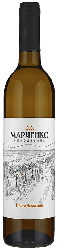 Вино сухое белое "Гечеи Заматош" креп 13,5%, емк 0,75л
