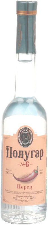 Водка Полугар №6 Перец, 0.1 л