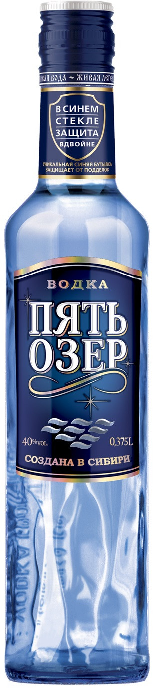 Водка Пять Озер 0,375л