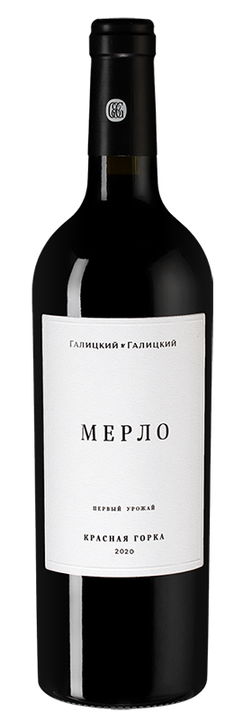 Вино сухое красное "Мерло Красная Горка" 2020г креп 13%, емк 0,75л