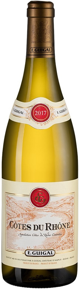 Вино Кот дю Рон Блан Этьен Гигаль 2017 белое сухое алк. 13,5%, 0,75л