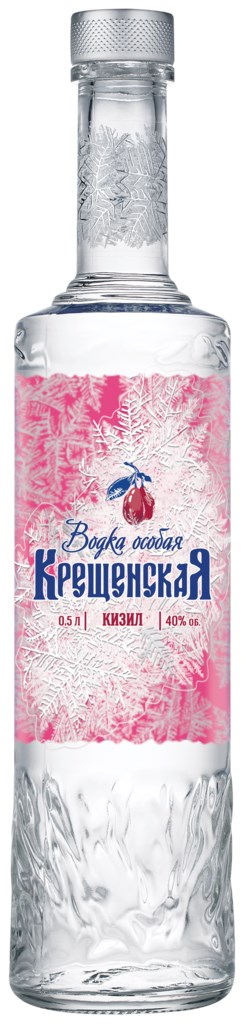 Водка особая "КРЕЩЕНСКАЯ КИЗИЛ" креп 40%, емк 0.5 л