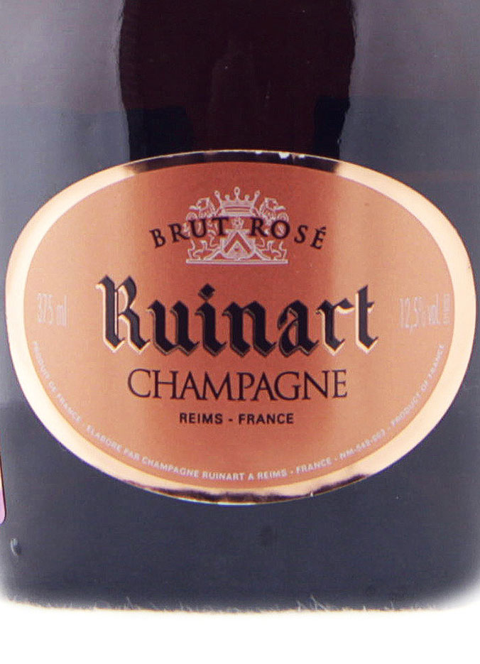 Этикетка Шампанское Рюинар Розе 0.375л.