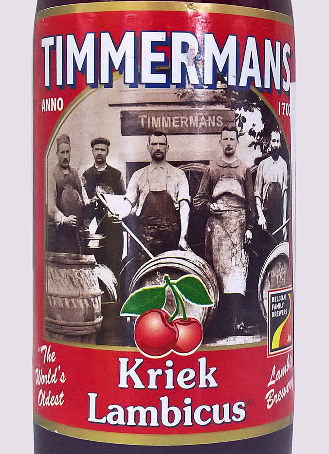 Этикетка Пиво Тиммерманс Крик Ламбик, вишневое, 0.33 л