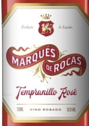Этикетка Вино столовое розовое сухое Маркес де Рокас Темпранильо Розе креп  11%, емк  0,75л