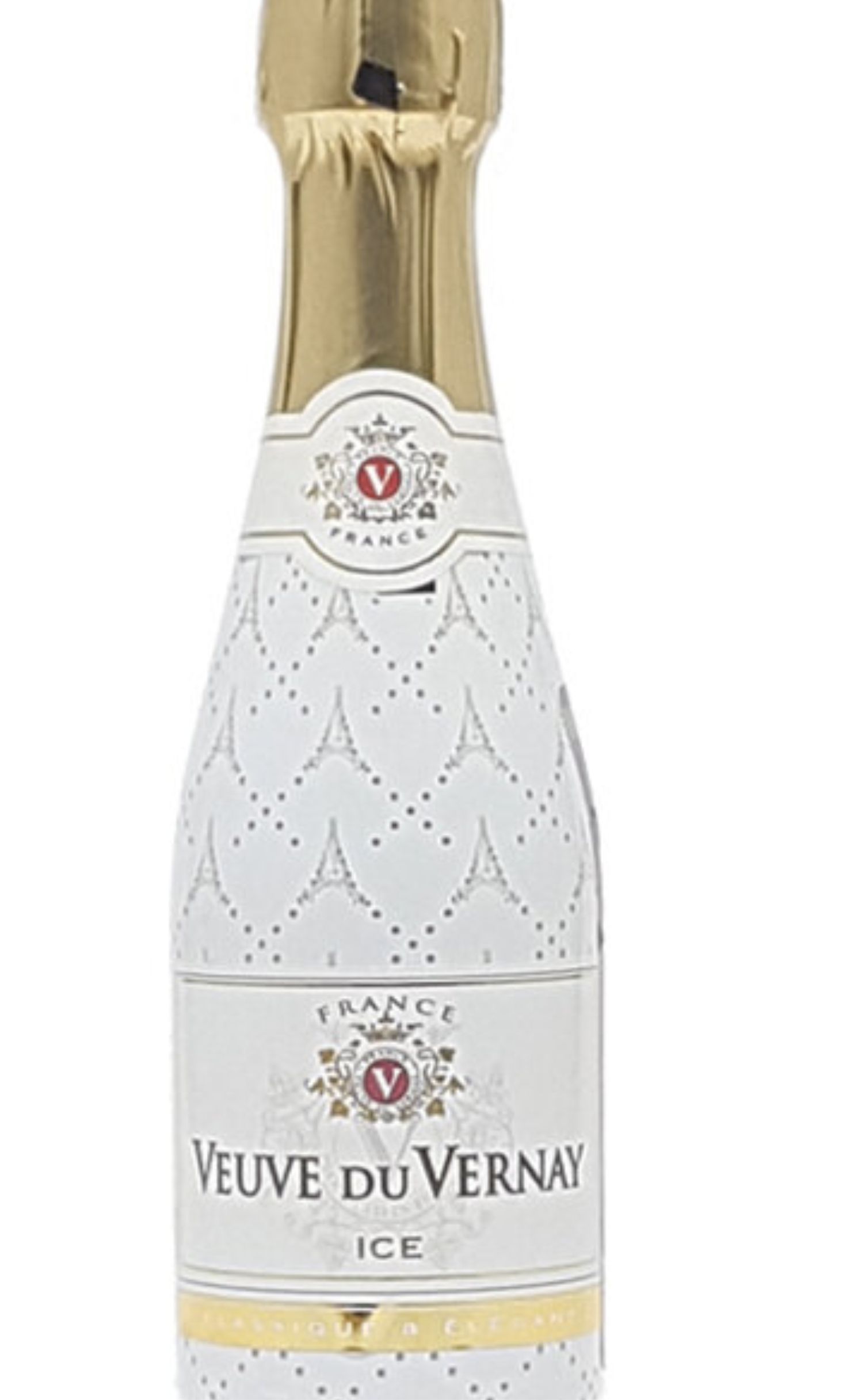 Этикетка Игристое вино Вев де Вернэ Айс, белое полусухое, 0.2 л