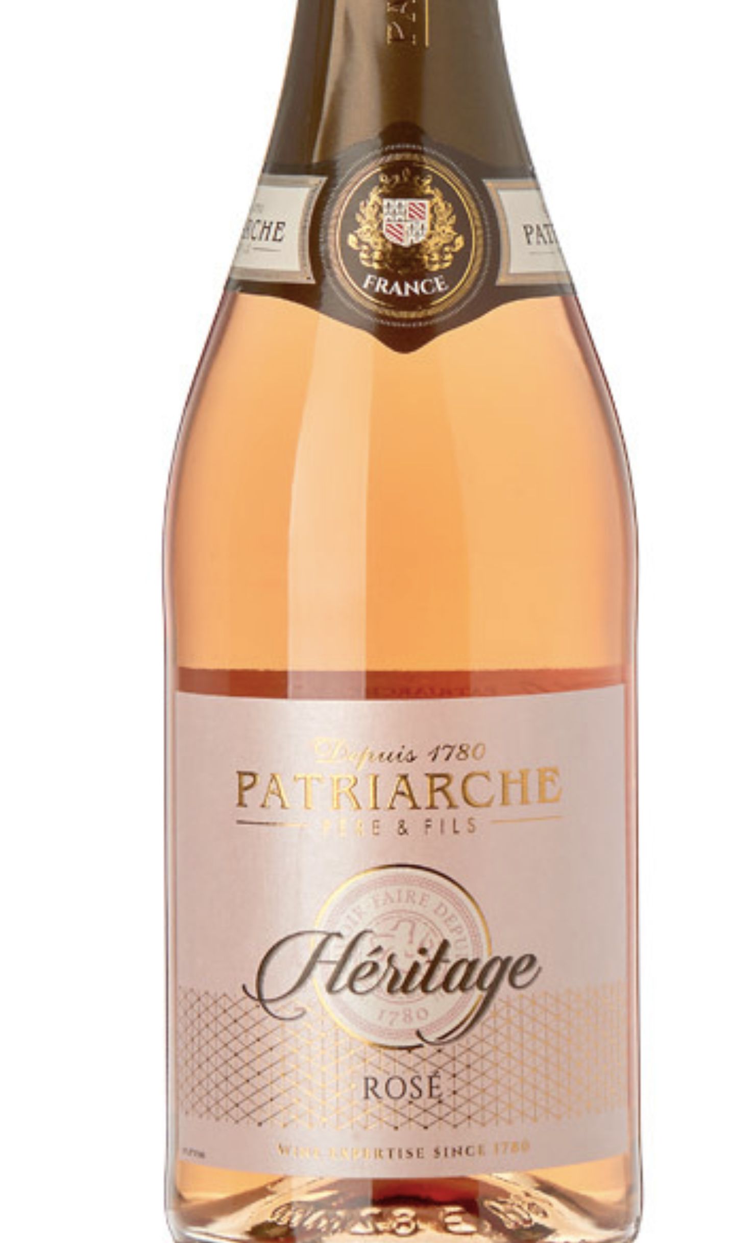Этикетка Игристое вино Патриарш Эритаж Розе, розовое брют, 0.75 л