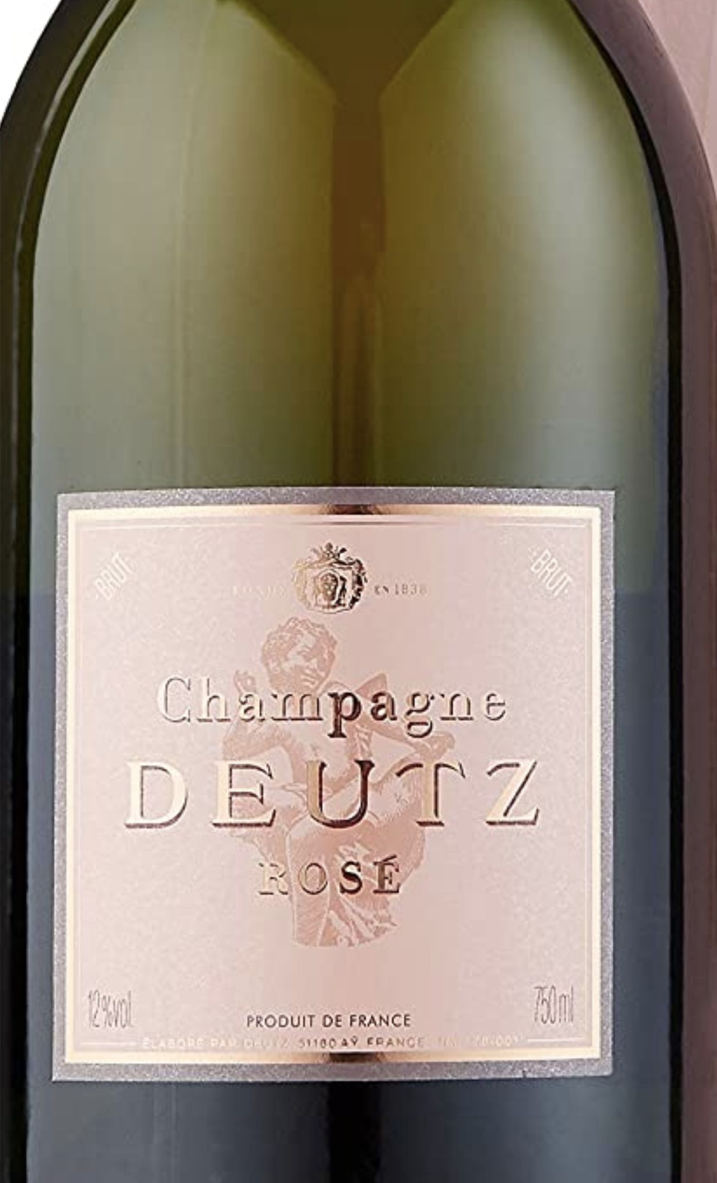 Этикетка Шампанское Дейц Розе, розовое брют, 0.75 л
