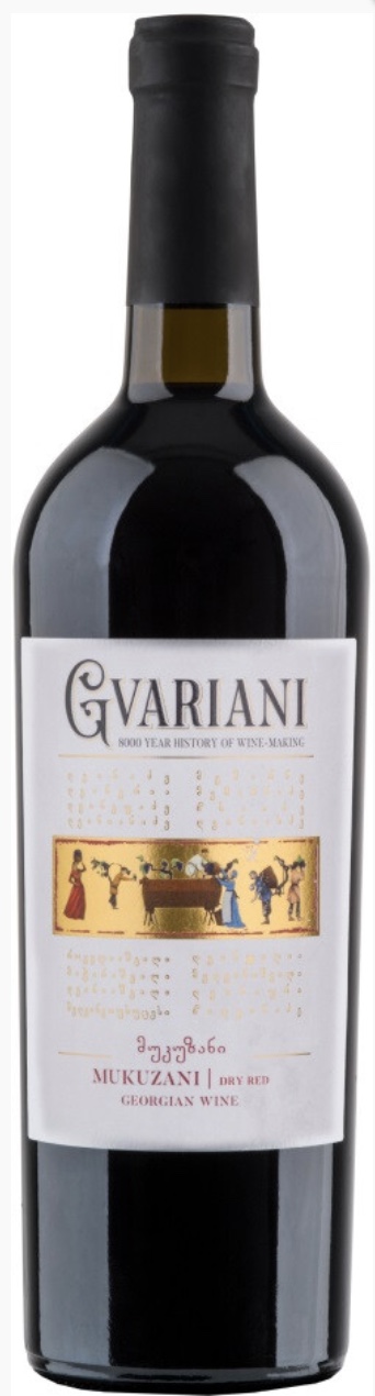 Вино сортовое выдержанное сухое красное "Мукузани" 2019г Гвариани креп 12,5%, емк 0,75л