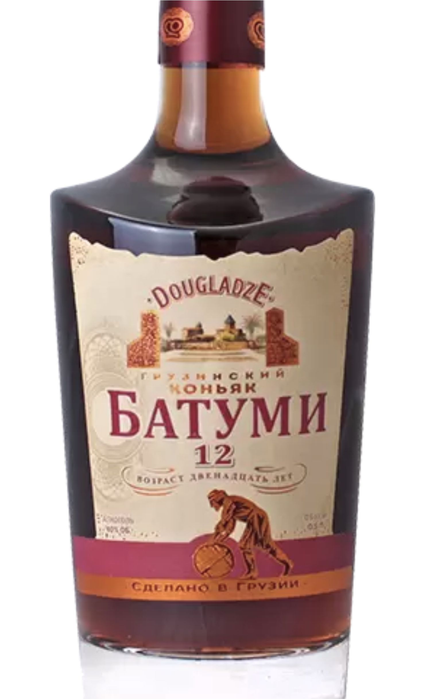 Этикетка Коньяк Грузинский "БАТУМИ" 12 лет, 0.5 л