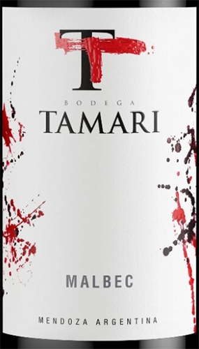 Этикетка ВИНО сортовое ординарное "Тамари Мальбек" 2022г красное сухое креп 13,5%, емк 0.75л.