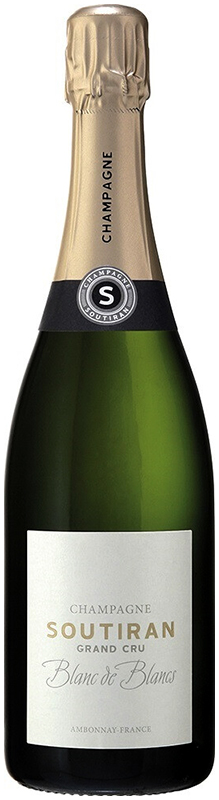 Вино игристое Шампанское Блан де Блан Гран Крю Брют Сутиран  брют белое 0.75л.