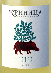 Этикетка Российское Эстер Геленджик-Криница-Бетта белое сухое 13% 0.75л.
