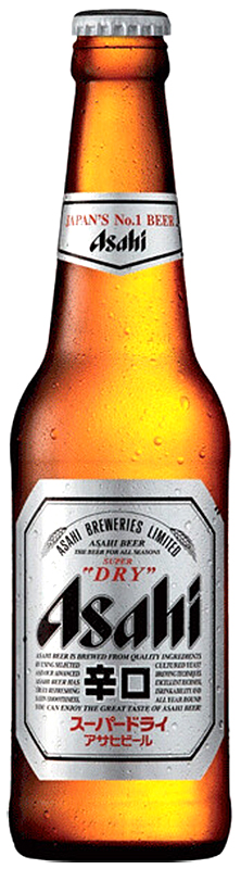 Пиво светлое пастеризованное фильтрованное "Асахи Супер Драй" креп 5,0%, емк 0,33л бут