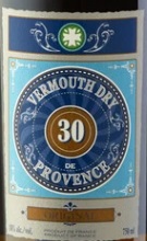 Этикетка Винный напиток сухой "Вермут Драй Де Прованс"  креп 18% , емк 0,75