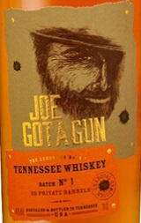 Этикетка Виски зерновой Джо Гот э Ган Теннесси Виски (Joe Got a Gun Tennessee Whiskey) креп 40%, емк 0,7л