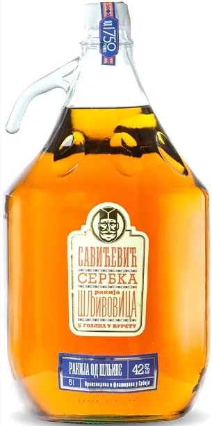 Сербка Ракия Шливовица/Сербская ракия сливовая Крепкий спиртной напиток креп 42%, емк  5.0л.