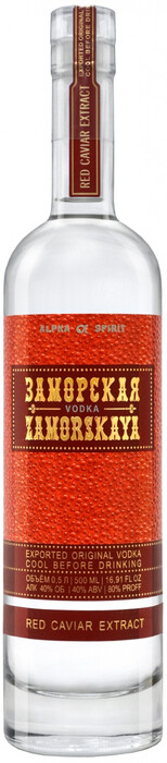 Водка "ЗАМОРСКАЯ РЭД" креп 40%, емк 0,5л