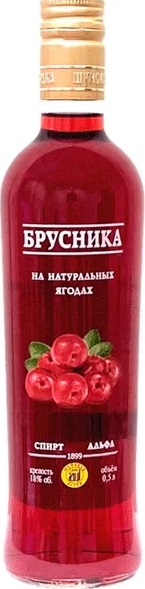 Настойка сладкая "Шуйская Брусника" креп 18%, емк 0,5л