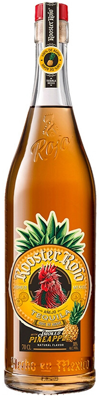 Спиртной напиток (текила) "ТЕКИЛА РУСТЕР РОХО АНЬЕХО АНАНАС" (TEQUILA ROOSTER ROJO ANEJO PINEAPPLE) креп 38%, емк 0,7л