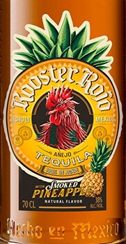 Этикетка Спиртной напиток (текила) "ТЕКИЛА РУСТЕР РОХО АНЬЕХО АНАНАС" (TEQUILA ROOSTER ROJO ANEJO PINEAPPLE) креп 38%, емк 0,7л