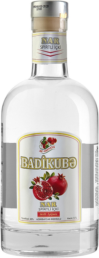 Водка фруктовая (плодовая) Водка плодовая гранатовая Бадикубе креп 40%, емк 0,5л