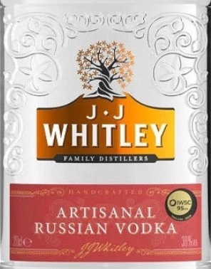 Этикетка Водка ДЖ. ДЖ. УИТЛИ АРТИСАНАЛ (J.J. WHITLEY ARTISANAL) креп 40%, емк 0,2л