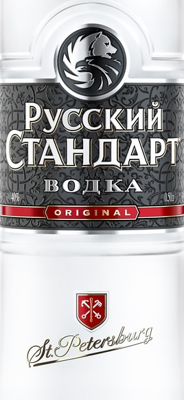 Этикетка Водка "Русский Стандарт" креп 40%, емк 0,5л