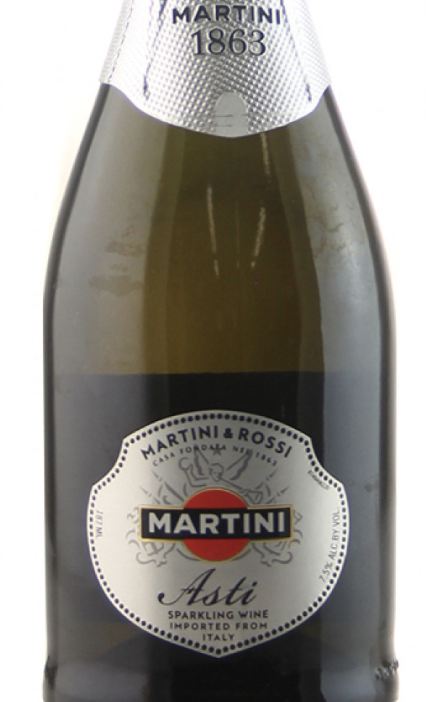 Этикетка Игристое вино Мартини Асти, белое сладкое, 0.187 л