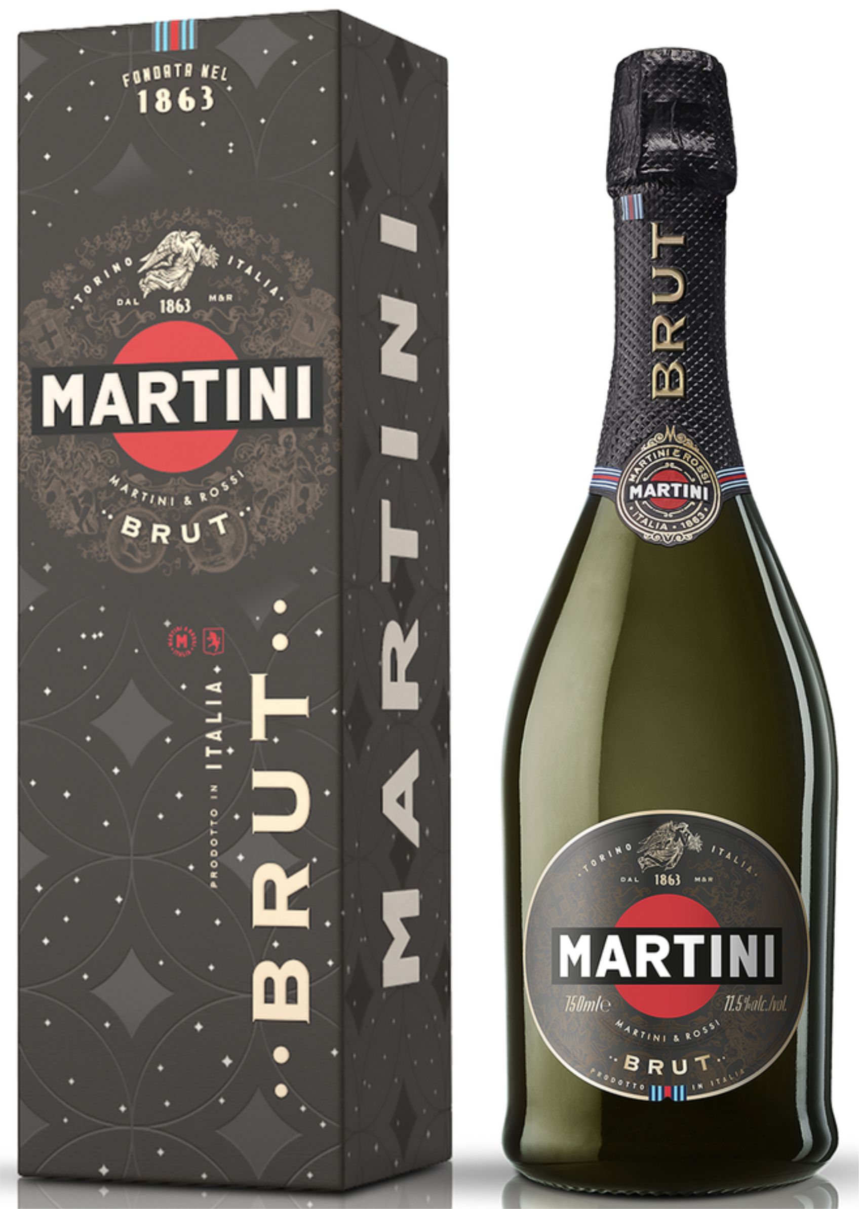 Игристое вино Мартини Брют, белое брют, 0.75 л